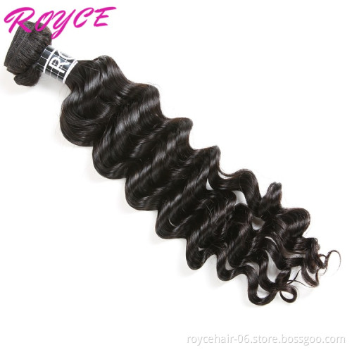 Grade 7A 8A 9A 10A Virgin Hair,100% Raw Unprocessed Virgin Peruvian Hair Weft 3 Bundles, Brazilian Deep Wave Hair Extension